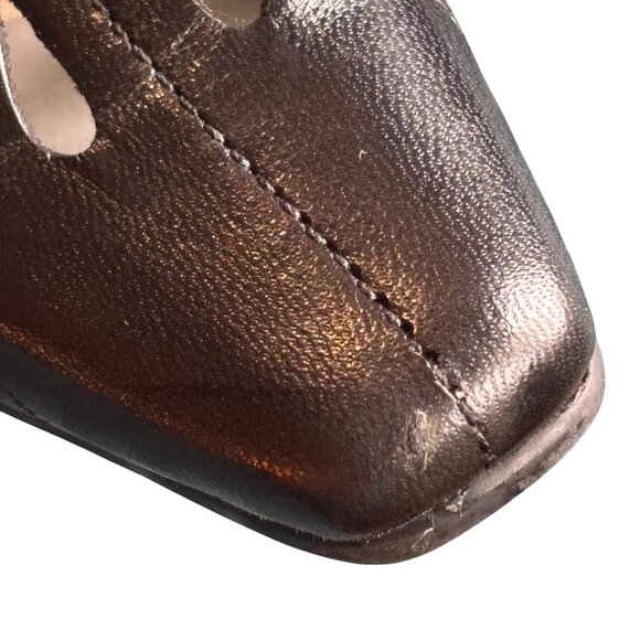 Naturalizer Womens Black Leather Cutout Bow Square Toe Pumps Size 6M - Picture 8 of 12